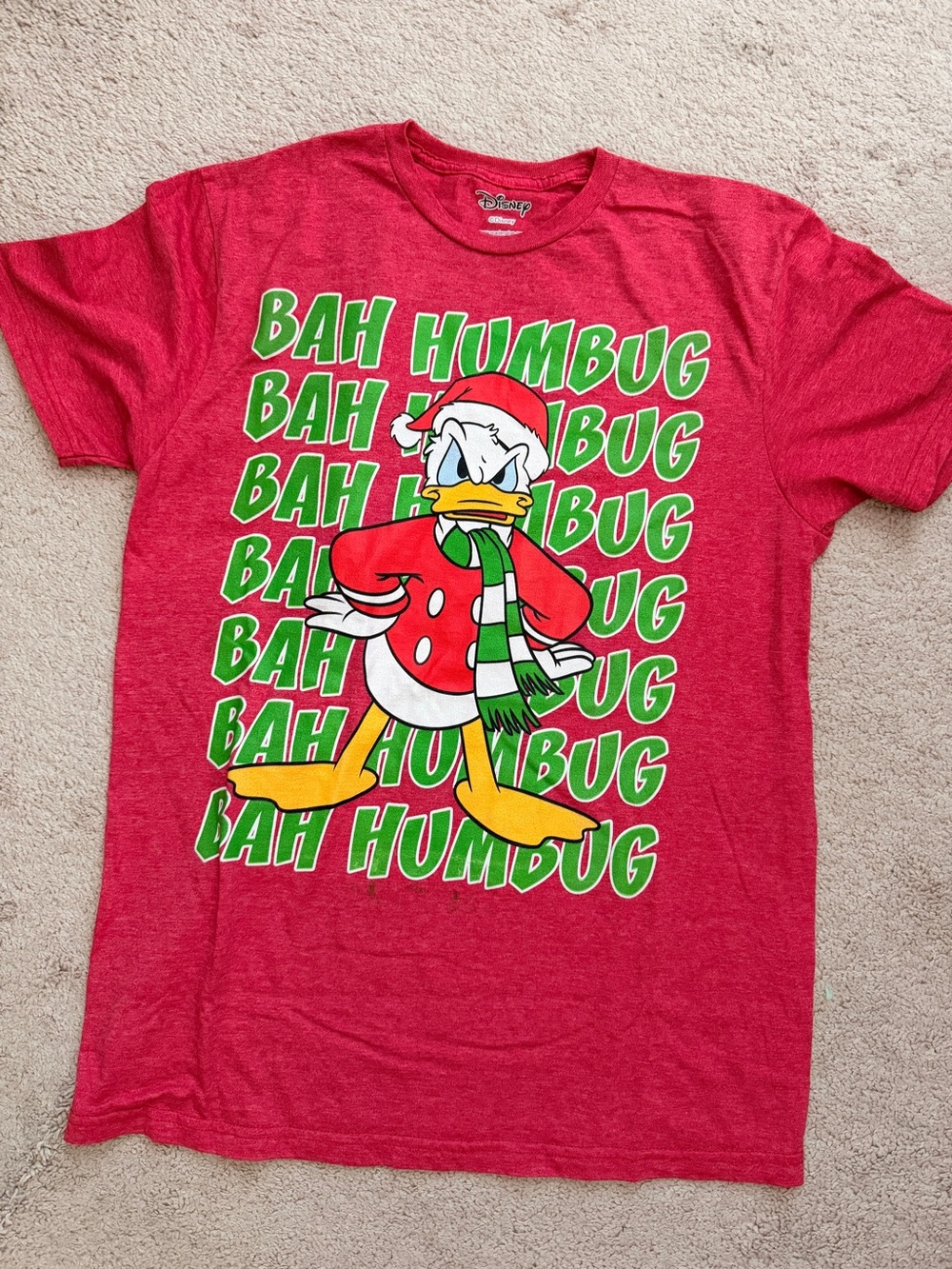 Disney Donald Duck "Bah Humbug" Christmas Graphic T-Shirt